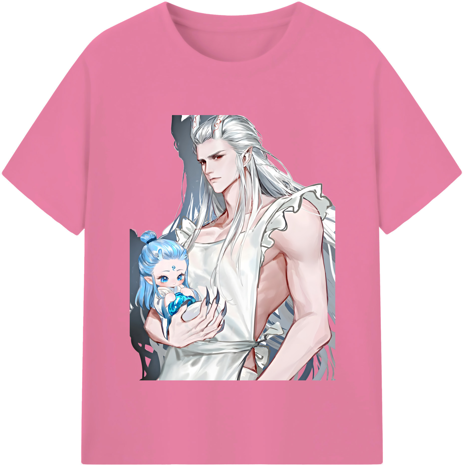 （画像用） Ne Zha 2 ナタ 魔童の大暴れ 綿100％半袖Tシャツ（フロントプリント）
